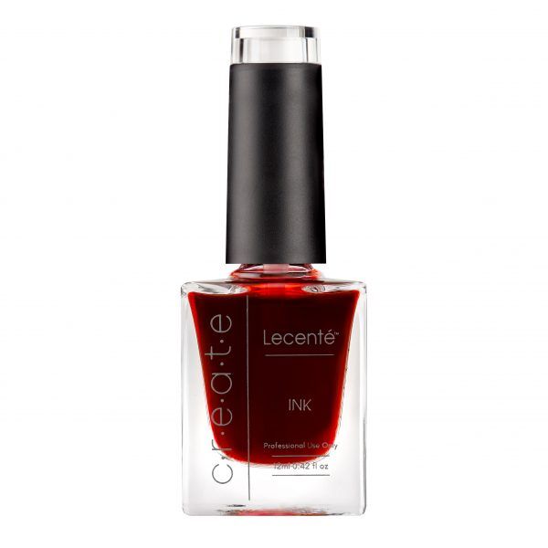 Deep red nail art ink