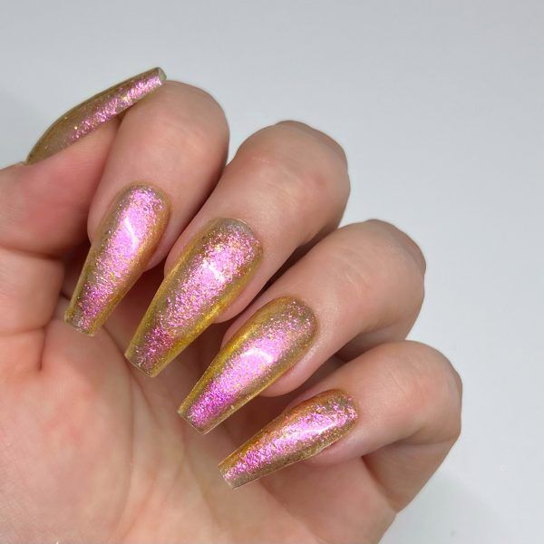 Metallic Pink Nail Flakes - Image 2