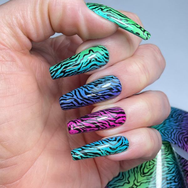 Rainbow tiger Nail Art Foil