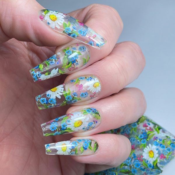 forget me not nails