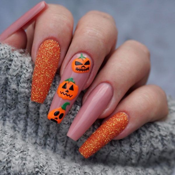 Pumpkin Orange Iridescent Nail Glitter