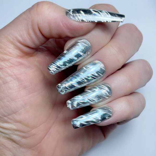 Silver Waves Nail Art Foil