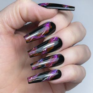 Dark smoky nail art