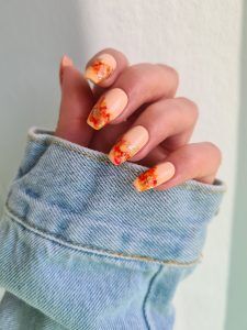 autumn nail art ink