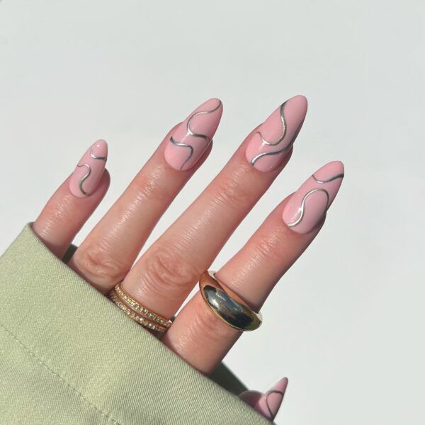 gold and silver metallic detail paint hand