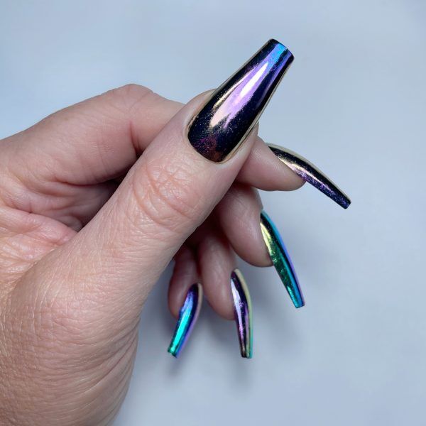 purple kaleidoscope nail foil