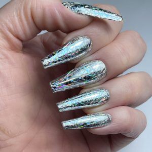 Silver Spangle Nail Art Foil